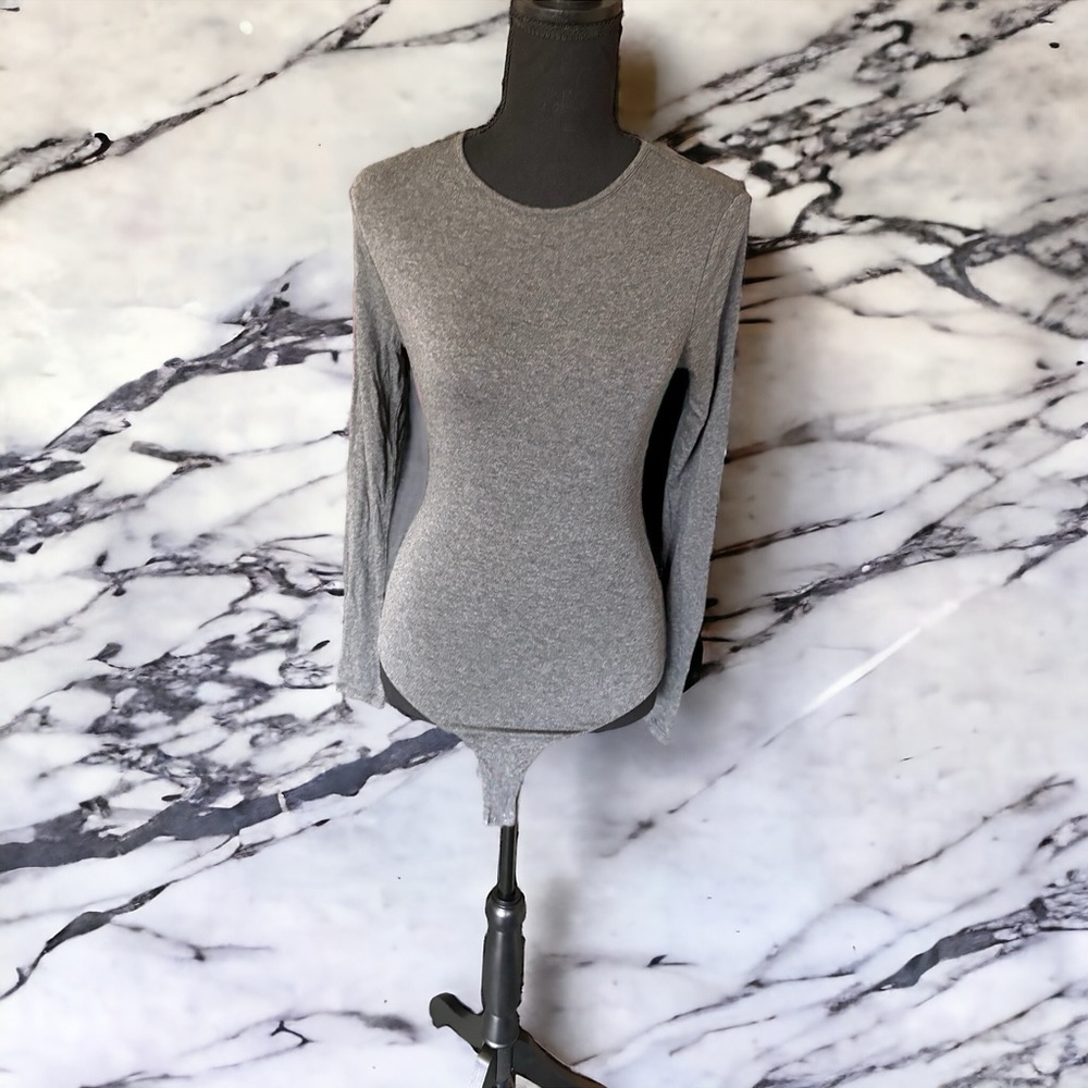 NWT Naked Wardrobe women’s small Gray Body Suit Brand New small